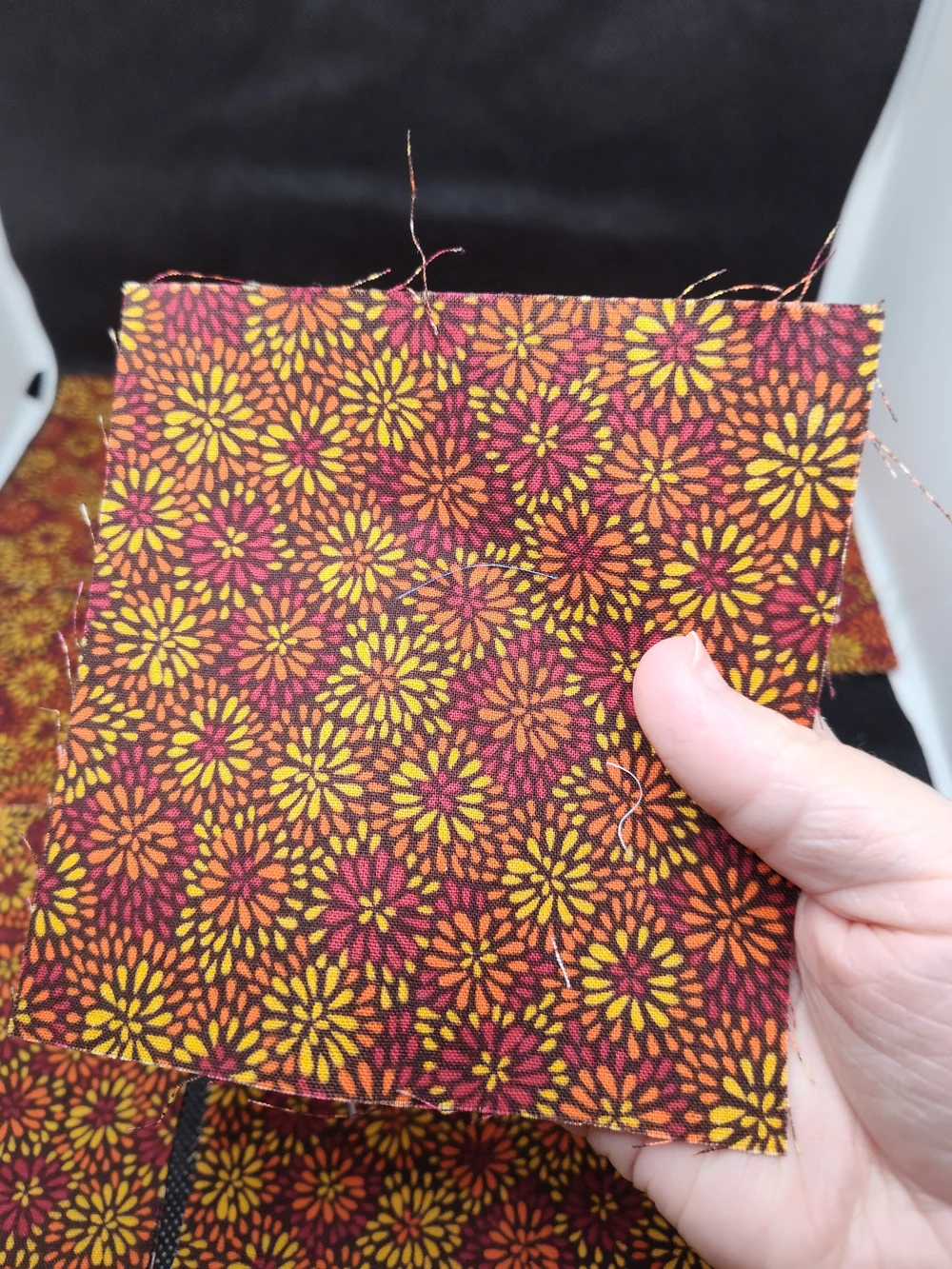 8 4.50 INCH Cotton Fabric SQUARES Multicolor Autumn Blooms